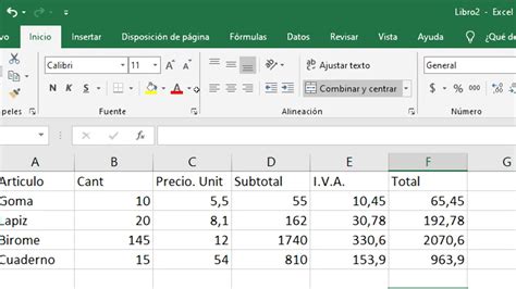 Ejercicio 5 Excel Básico 2 Pm 06102020 Youtube