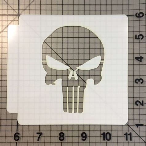 Punisher Skull 100 Stencil Jb Cookie Cutters
