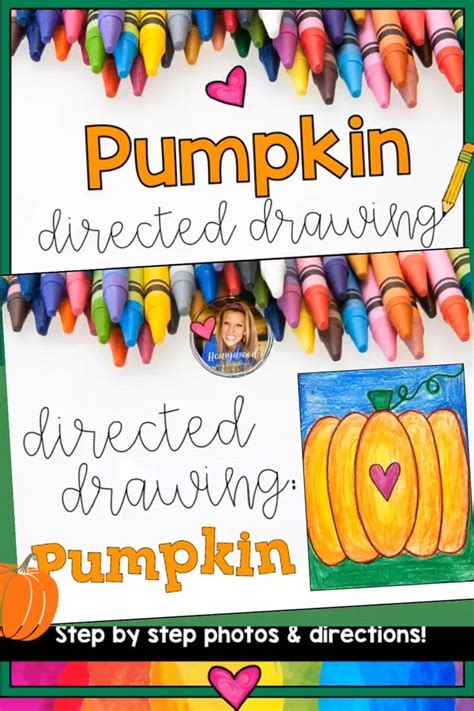 Pumpkin Directed Drawing Art Project Fall October Halloween