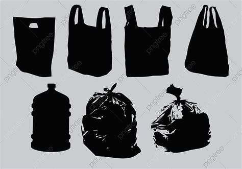Shopping Bag Silhouette Png Free Plastic Bag Silhouettes Vector