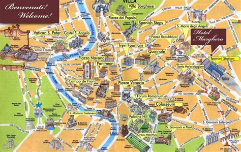 Mappa Di Roma Con Monumenti