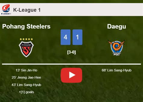 Pohang Steelers Liquidates Daegu 4 1 Highlights Soccer Tonic