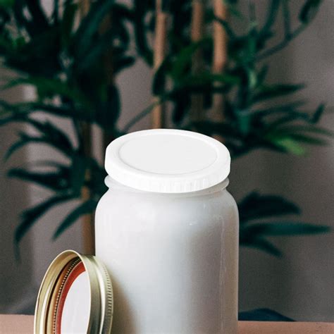 plastic mason jar regular mouth screw on white lids 24 pack standard size x5t9 194452839414 ebay