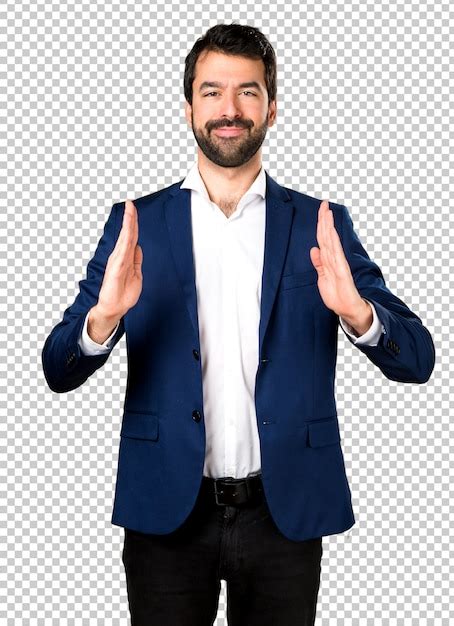 Premium Psd Handsome Man Holding Something