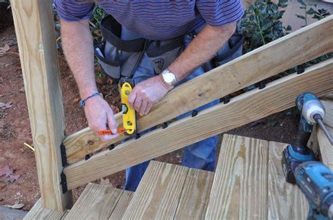 The sweep space between the deck surface and the bottom rail must be less than 4. Step by step instructions for how to install deck stair ...