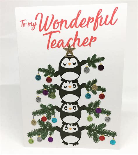 To My Wonderful Teacher Christmas Card