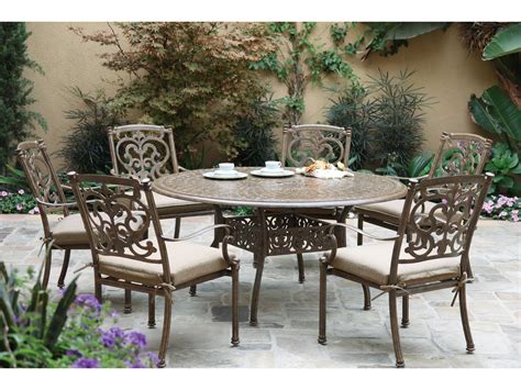 Darlee Outdoor Living Series 60 Cast Aluminum 59 Round Dining Table