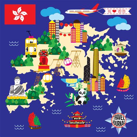 Hong Kong Travel Guide Map Hong Kong Travel Map My Job Shutterstock