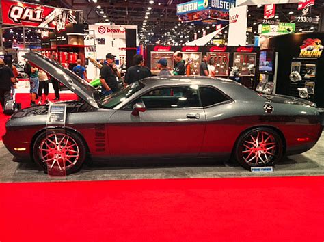 Grey Dodge Challenger Custom Sema 2012 Global High Performance