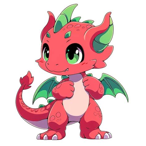 Premium PSD Cute Chibi Dragon