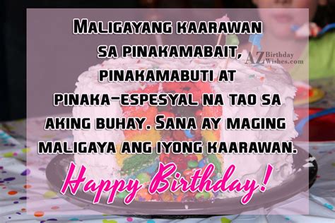 Birthday Wishes In Tagalog Birthday Images Pictures