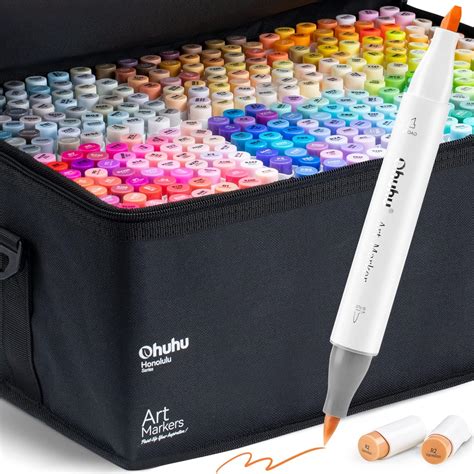 Ohuhu Alcohol Bruah Markers Set - 320-color Double Tipped Brush