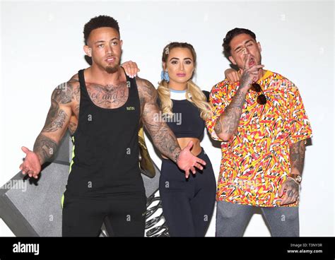 L To R Ashley Cain Georgia Harrison And Stephen Bear From Mtvs