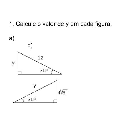 Trigonometria Exercicios 9 Ano