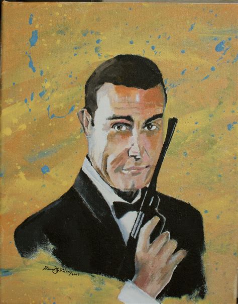 Bondjames Bondacrylic2017 James Bond Acrylic Artwork Painting