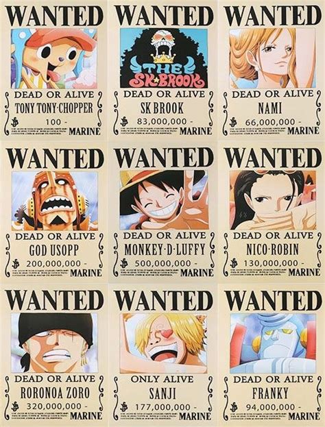 Straw Hat Wanted Posters Before And After One Piece Amino