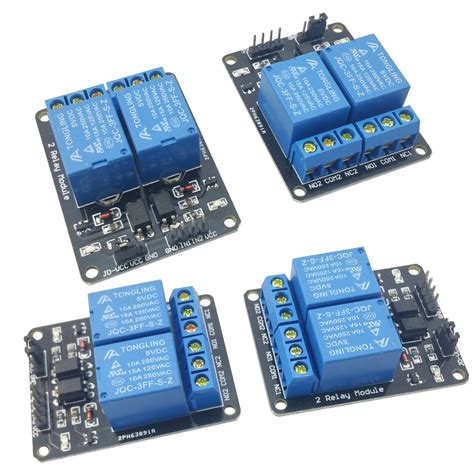 4pcs 5v Dual Channel 2 Relay Module Arduino Relays Switch 110v 115v