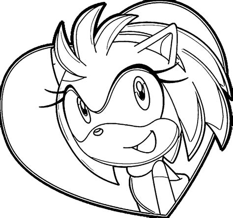 Amy Rose Heart In Coloring Page Wecoloringpage Com My Xxx Hot Girl