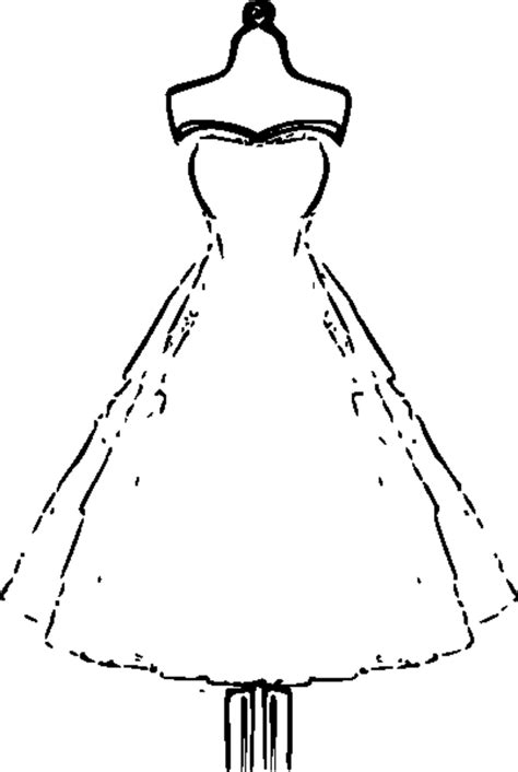 Beautiful Dress Coloring Pages And Pictures For Adults And