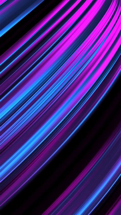 Download Wallpaper 1350x2400 Lines Obliquely Stripes Glow Purple