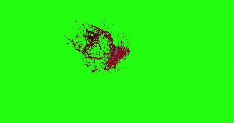 4k Blood Burst Motion Blur Green Screen 131 Stock Video Footage 0005