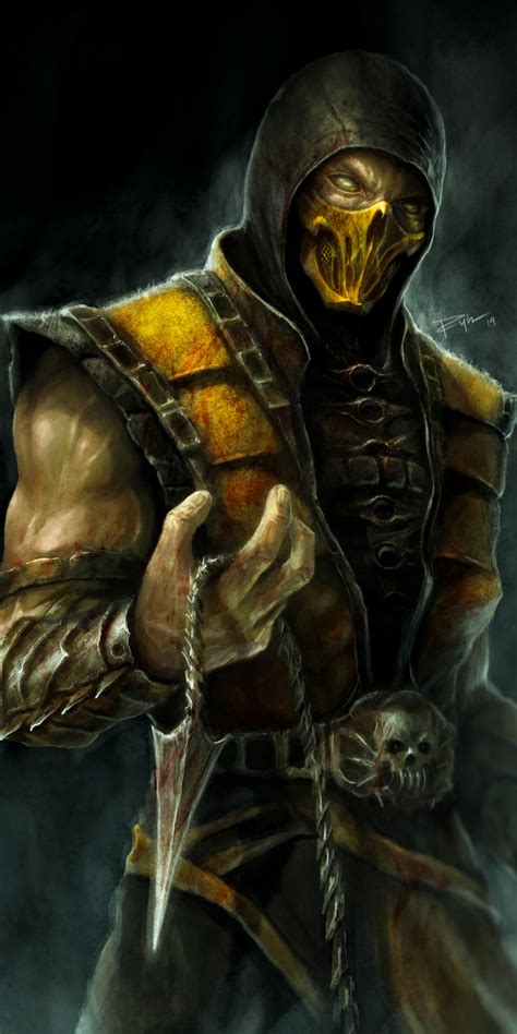 1080x2160 Scorpion Mortal Kombat X 4k Artwork One Plus 5thonor 7x