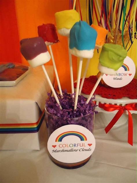 Rainbow Birthday Party Ideas Photo 7 Of 29 Rainbow Birthday Rainbow Birthday Party Rainbow