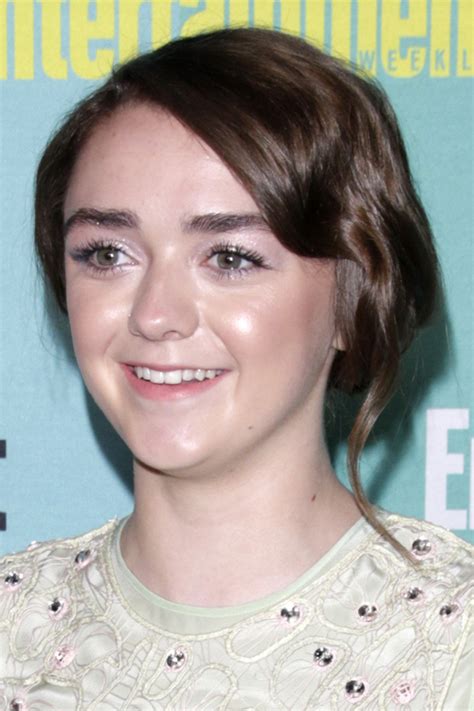 Maisie Williams Straight Medium Brown Updo Hairstyle Steal Her Style
