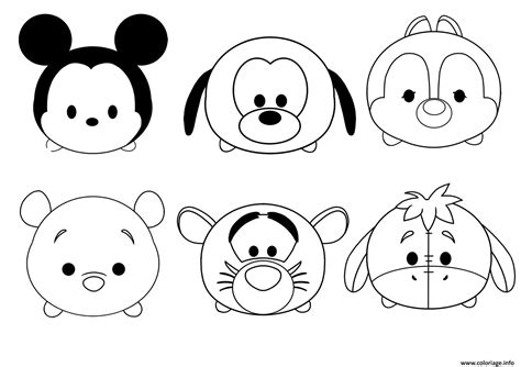 Voir cette épingle et d'autres images dans dessin par magalie parent. Coloriage Tsum Tsum Disney Facile Enfant Simple dessin