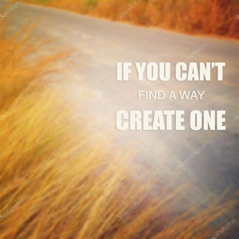 Inspirational Motivational Quote On Blur Background Stock Photo By