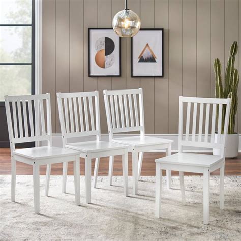 Simple Living Solid Wood Slat Back Dining Chairs Set Of 4 Overstockca