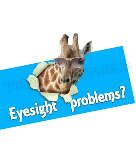 Giraffe With Glasses And The Text Eyesight Problems