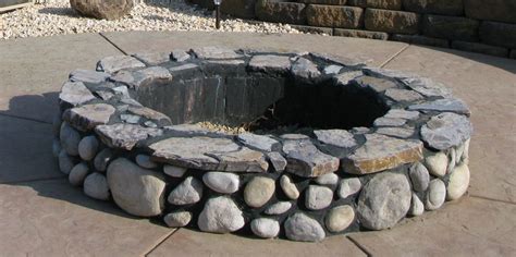 This fire pit idea is easy to build with low cost. Can I Use River Rock In A Fire Pit | TcWorks.Org