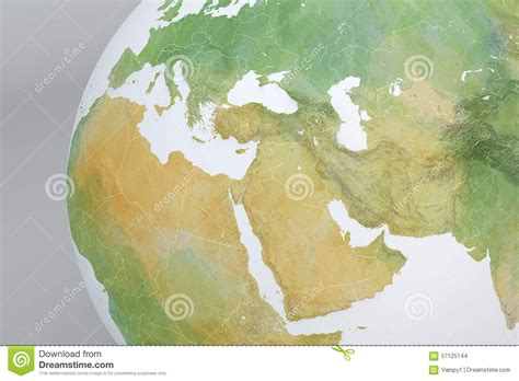 Globe Map With The Middle East Asia The Mediterranean Africa Europe