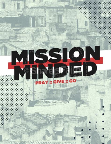 Mission Minded Church Flyer Sharefaith Media