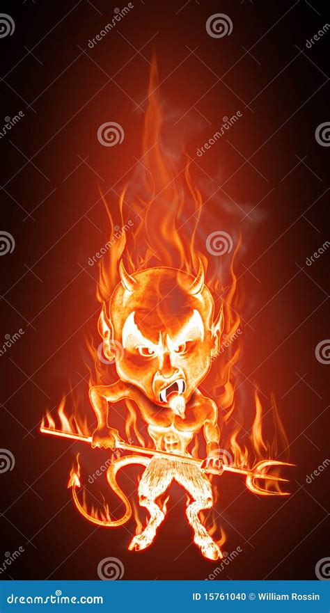 Devil In Flames Stock Illustration Illustration Of Monster 15761040