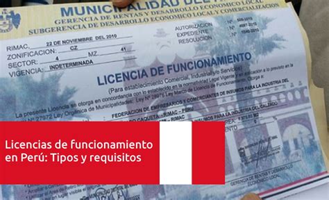Requisitos y tipos de licencias de funcionamiento en Perú