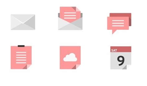 Free Red And Grey Flat Styled Icons Vector Titanui Web Design