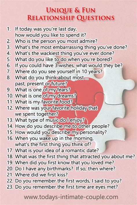 Fun Relationship Questions A List Fun Relationship Questions Relationship Questions