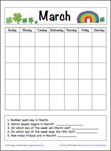 You are here saturday, march 6. March Calendar for Kids (Free Printable | Kids calendar ...
