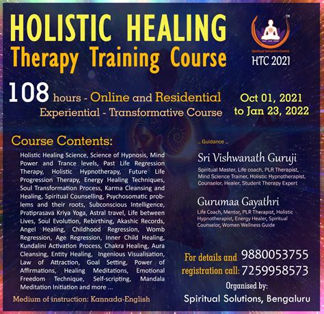 Holistic Healing Therapy Training Course Htc Spiritual Solutions Centre