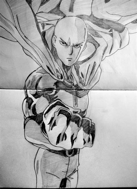 Speed Drawing Anime Saitama One Punch Man Naruto Sketch Drawing