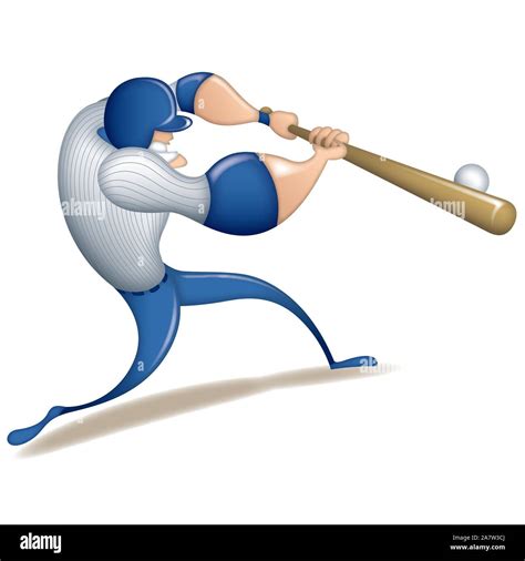 baseball cartoon character player in action on white background stock vector image and art alamy