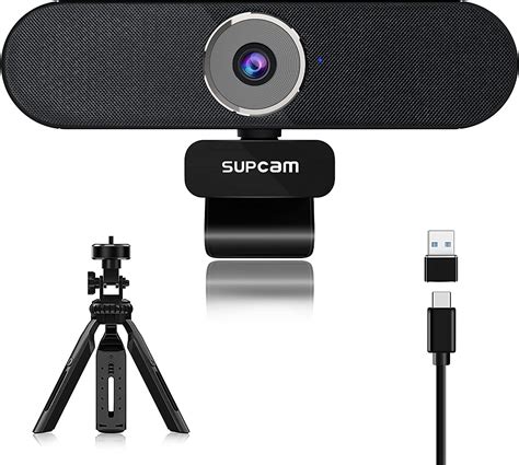 Supcam Webcam With Microphone And Speaker Hd K Web Camera Laptop