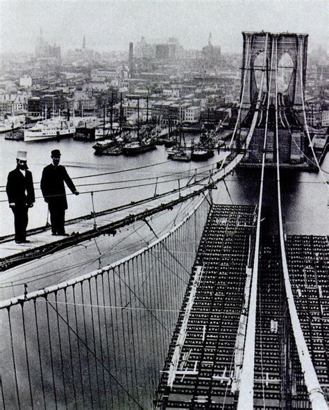 Brooklyn Bridge Under Construction New York 1914 Brooklyn Bridge