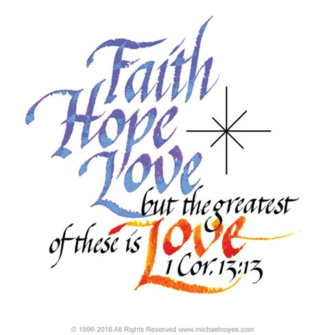 Faith Hope Love 1 Corinthians 1313 Calligraphy Art Plaques