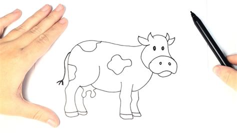 Cómo Dibujar Una Vaca Para Niños Dibujo Fácil De Vaca