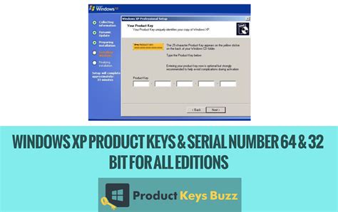 Working Windows Xp Product Keys And Serial Number 64 And 32 Bit For All