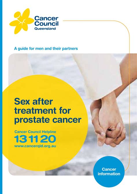Sex After Treatment For Prostate Cancer By Prostate Cancer Foundation