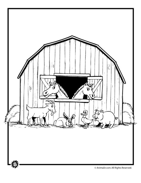 Animals In The Barnyard Coloring Page Woo Jr Kids Activities